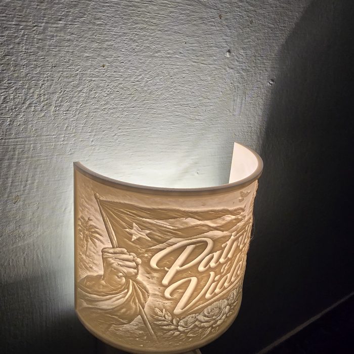 Patria y Vida lithophane night lamp